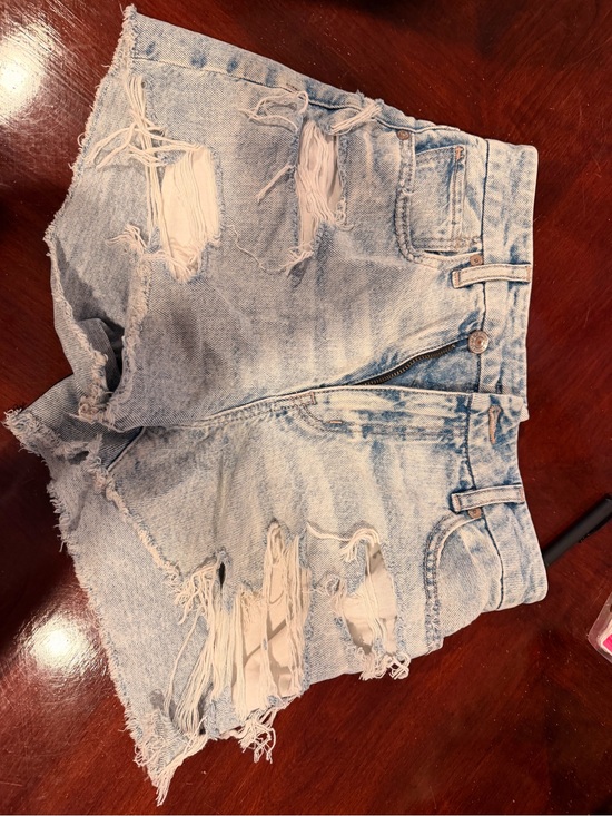 American Eagle Outfitters Pants - American Eagle Outfitters Light Blue Distressed Denim Cutoff Shorts